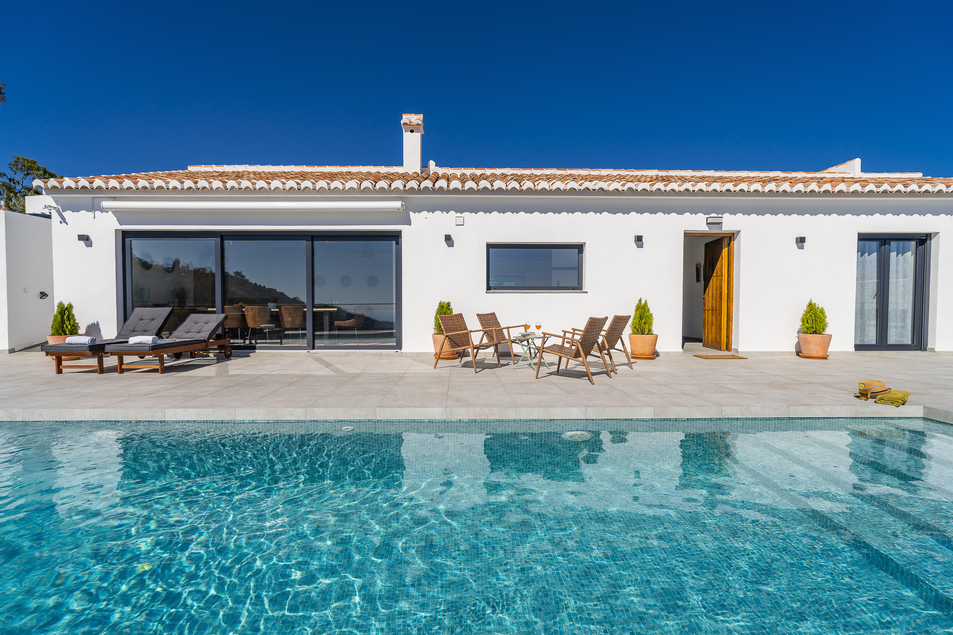 Pool and house exterior